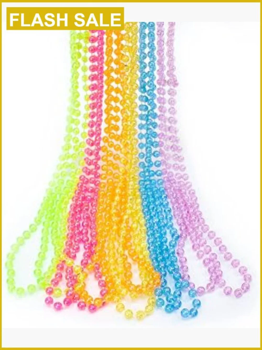 12 Plastic Bead Necklaces - Princess Party Costume Accessories